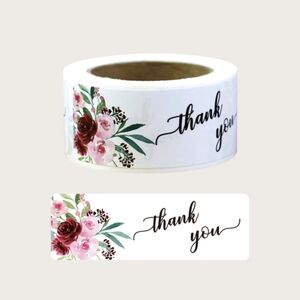 💕 New with Tags 120 count 1 X1.3 INCH THANK YOU STICKERS💕